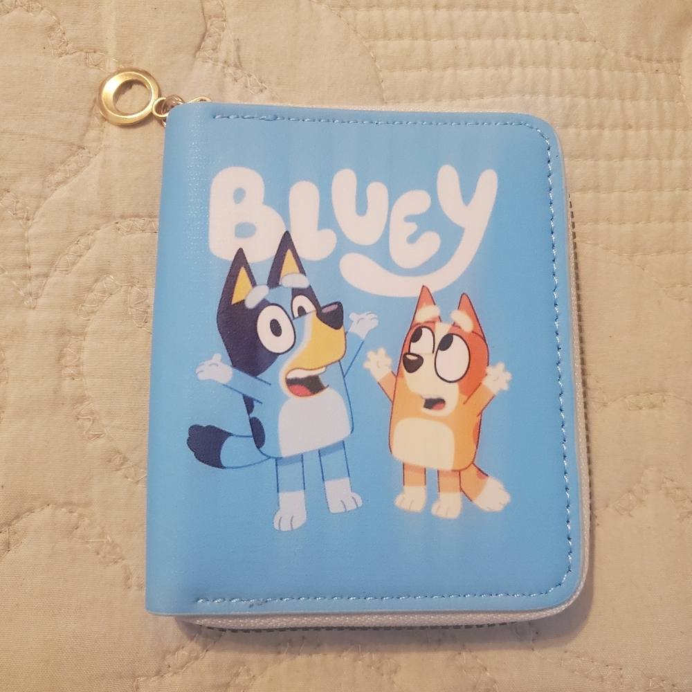 Bluey Wallet with Zipper Closure